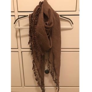 Brown triangle scarf